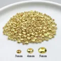 Perline distanziatrici abaco in rame dorato per la creazione di gioielli fai da te. - 3mm / Oro 18K