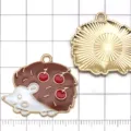 DIY Emaillierter Igel Kirsche Legierung Anhänger Charms für Armband Halskette Schmuckherstellung - Brauner Igel
