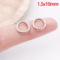 Stainless Steel Closed Jump Rings Silver DIY Bracelet Necklace Accessories 1.5x10mm - 1.5x10mm / Steel