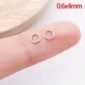 Stainless steel silver open jump rings 0.6x4mm for DIY jewelry making bracelets necklaces - 0.6x4mm / Steel