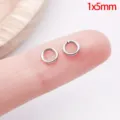 Silver Stainless Steel Jump Rings 1x5mm DIY Jewelry Making Connectors Craft Findings - 1x5mm / Steel