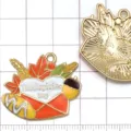 Erntedankfest Emaillierte Legierung Anhänger DIY Schmuck Zubehör für Armband und Kette - Orangeroter Umschlag
