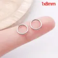 Stainless steel silver jump ring 1x8mm open jump ring for DIY jewelry making - 1x8mm / Steel