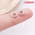 Stainless steel silver jump rings for DIY bracelet and necklace jewelry making accessories. - 1.2x5mm / Steel