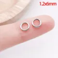 Stainless steel silver closed jump ring for DIY bracelet necklace jewelry accessory 1.2x6mm - 1.2x6mm / Steel
