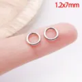Stainless steel silver closed jump ring DIY jewelry making accessory 1.2x7mm item - 1.2x7mm / Steel