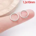 Stainless steel silver jump rings 1.2x10mm connectors for DIY jewelry making and bracelets - 1.2x10mm / Steel