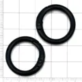 Anillo de resorte redondo negro mosqueton metal colgante llavero accesorios joyeria - 25mm (Interior 18mm) Paquete de 1 / Negro