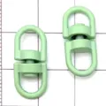 Light green alloy swivel buckle keychain DIY jewelry accessory connector craft supply hardware - Mint Green