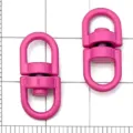 Pink metal swivel snap hook 8-shaped rotating buckle DIY accessory keychain pendant variant - Rose Red