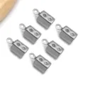 Terminales de cierre de acero inoxidable para pulsera collar DIY variante 6pcs - 11x6x6mm / Color acero