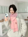Gezellige roze pluche winterscarf voor dames, stijlvolle warme nekverwarming accessoire. - Roze