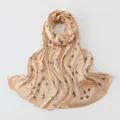 Delicate floral print chiffon silk scarves close-up, soft drape texture detail view. - 180x70cm / #A08