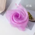 Purple chiffon scarf detail shot, elegant rose shape design, soft and smooth texture. - 16#