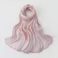 Detailed view of island silk embroidered sequin scarf showing delicate craftsmanship and texture. - 180*70cm / 5# Light Dusty Purple