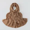 Women imitation silk long scarf with cute floral print, stylish lightweight shawl for daily wear. - 180x70cm / #A03