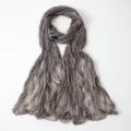 Elegant shimmering crinkled sheer scarf for women, lightweight spring summer accessory. - 180*70cm / A10