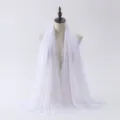 Écharpe châle unie blanche en coton lin pour femmes, grand foulard doux automne hiver. - Blanc