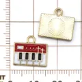 Red piano keyboard enamel alloy pendant charm for DIY bracelet necklace jewelry accessories - Piano Pendant (19463)