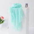 Solid mint green bubble scarf lightweight summer travel shawl sun protection cape variant. - Mint Green