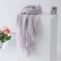 Solid color crinkle scarf lightweight breathable lavender shawl for women travel daily wear - Light Purple