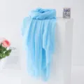 Light blue crinkle scarf light breathable sun protection beach shawl summer fashion accessory - Light Blue