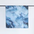 Gradient women scarf watercolor abstract blue print lightweight fashion elegant daily wear. - 4#