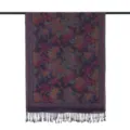 Ethnic paisley tassel scarf women long winter warm shawl elegant vintage fringe wrap blanket - Dark Vintage