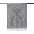 Grey paisley embroidered tassel scarf, classic ethnic long shawl for women travel photography. - 3# Gray