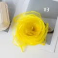 Solid yellow chiffon square scarf 60x60cm children stage performance small gauze scarf - 3#