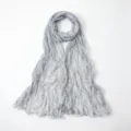 Women's crinkled striped sheer scarf lightweight long hijab shawl for spring and summer fashion. - 180*70cm / A02