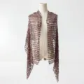 Elegant women's sequin fringe mesh shawl evening party wrap scarf for formal dresses. - A02