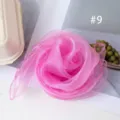 Pink solid color chiffon square scarf 60x60cm, versatile children stage performance neckerchief. - Size 9