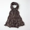 Elegant metallic crinkle sheer scarf, lightweight breathable hijab shawl for women daily style. - 180*70cm / A07