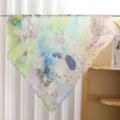 French vintage floral and mushroom print square scarf summer sun protection shawl - Pattern #2