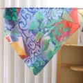 French retro artistic printed large square scarf, versatile silk-cotton summer shawl for women. - Polka Dot (#3)