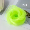 Neon green chiffon square scarf 60x60cm versatile elegant rose shape hair accessory - 18#