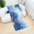 Blue watercolor print fashion women scarf shawl versatile soft elegant accessory stylish daily wear - 4#