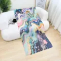 Watercolor Starry Sky Print Scarf Shawl, Colorful Abstract Design Variant for Women - 5#