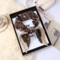 Vintage paisley print square scarf brown and beige neck scarf fashion accessory for women - 6#