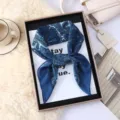 Vintage blue paisley print small square silk scarf elegant neckerchief for women fashion. - 7#