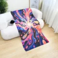 Colorful abstract watercolor print fashion scarf shawl, versatile daily accessory for women. - 12#