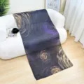 Women's artistic swirl print long scarf shawl, dark purple and black variant style option. - 13#
