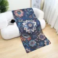 Boho watercolor floral print long scarf shawl for women versatile fashion accessory. - 16#