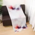Watercolor print satin long scarf and elegant women shawl for daily wear and styling. - 11#