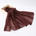 Bruine pailletten chiffon sjaal vrouwen stijlvolle lange lichte omslagdoek veelzijdige elegante mode - 180*90cm / 6#