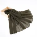 Donkergroene pailletten chiffon hijab sjaal, lange veelzijdige stijlvolle damessjaal. - 180*90cm / 14#