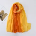 Gradient yellow orange scarf lightweight summer breathable sun protection shawl scarf variant - Yellow Orange Gradient