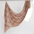 Fashion linen cotton tassel scarf, elegant brown printed hijab and casual shawl for women. - Tan