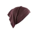 Comfortable stretch solid color jersey inner cap breathable daily wear casual hijab cap - Deep purple